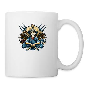 Junge vom Dorf Logo - Tasse - Weiß - Rechts