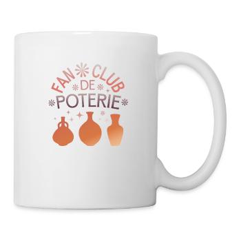 Fan Club de Poterie Argile - Mug blanc - blanc - Droite