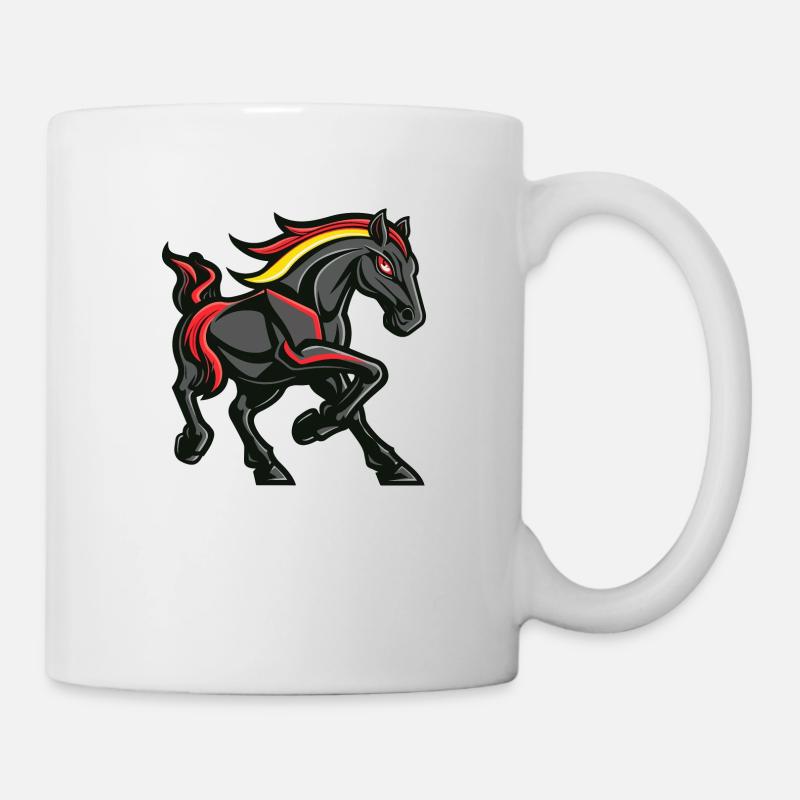 Pferd Comic - Tasse - Weiß