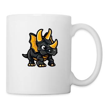 Dinosaur triceratops Comic - Mug - white - Right