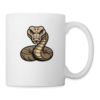 Schlange Kobra Comic - Tasse - Weiß - Rechts