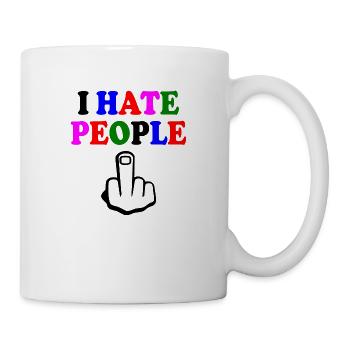 I hate people - Mug blanc - blanc - Droite