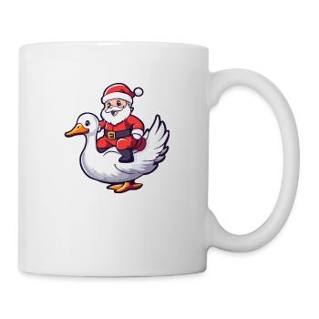 Oie Père Noël dessin animé - Mug blanc - blanc - Droite