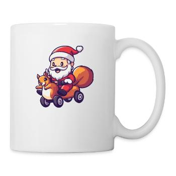 Écureuil Père Noël dessin animé - Mug blanc - blanc - Droite