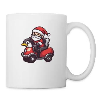 Pingouin Père Noël Dessin animé - Mug blanc - blanc - Droite