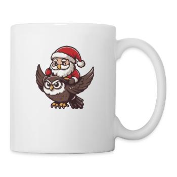 hibou Père Noël dessin animé - Mug blanc - blanc - Droite