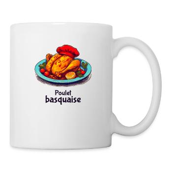 Poulet Basquaise - Text sombre - Mug blanc - blanc - Droite