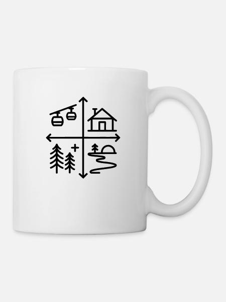Sports d’hiver - Mug blanc - blanc