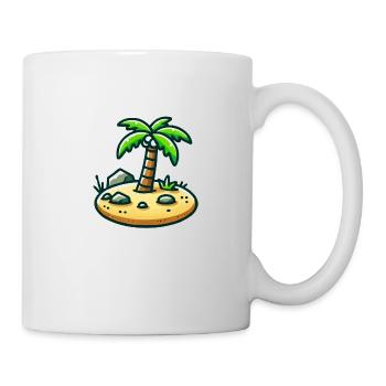 Insel Comic - Tasse - Weiß - Rechts