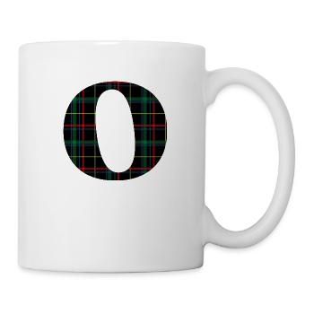 Monogram o Scottish tartan - Mug - white - Right