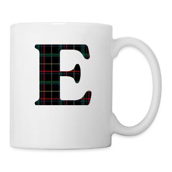 Monogram and Scottish tartan - Mug - white - Right