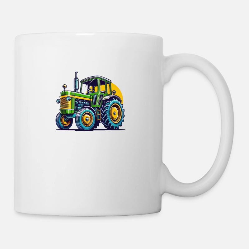 traktor trecker - Tasse - Weiß