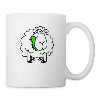 Sheep Eats Grasses Eat Grass Hungry Funny - Mug - white - Right
