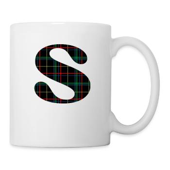 Scottish tartan monogram - Mug - white - Right
