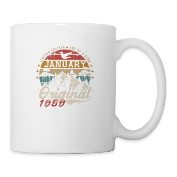 Januar 1959 Geburtstagsgeschenk - Januar 1959 - Tasse - Weiß - Rechts