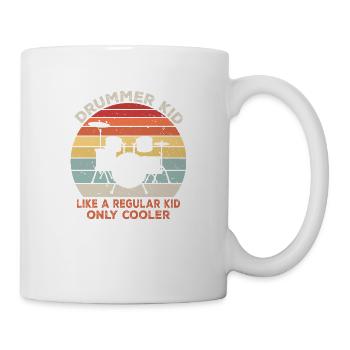 Drummer kid like a regular kid only cooler - Mug blanc - blanc - Droite
