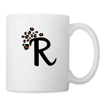 Lettre r motifs léopard - Mug blanc - blanc - Droite