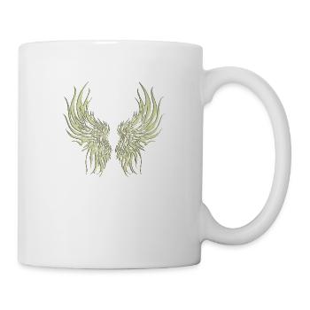 Flügel Drache Anime Drachenkopf Mythisch Reptil Magie - Tasse - Weiß - Rechts