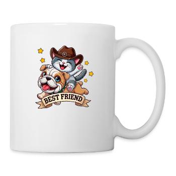Chiot et chaton | Meilleur ami - Mug blanc - blanc - Droite
