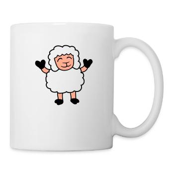 Sheep Baby Stands Cute Cute Lamb Child Happy - Mug - white - Right