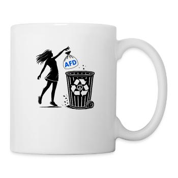 FCK AFD - Gegen Rechts - halte deine umwelt sauber - Tasse - Weiß - Rechts