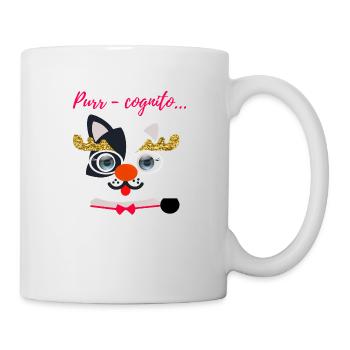 This mysterious blue-eyed cat. - Mug - white - Right