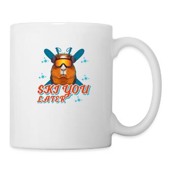 Skieur Ski Cochon d’Inde - Mug blanc - blanc - Droite