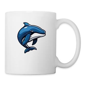 Baleine Bande Dessinée - Mug blanc - blanc - Droite