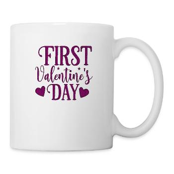 xoxo love you amore Blumen Frauen Valentinstag 14 - Tasse - Weiß - Rechts