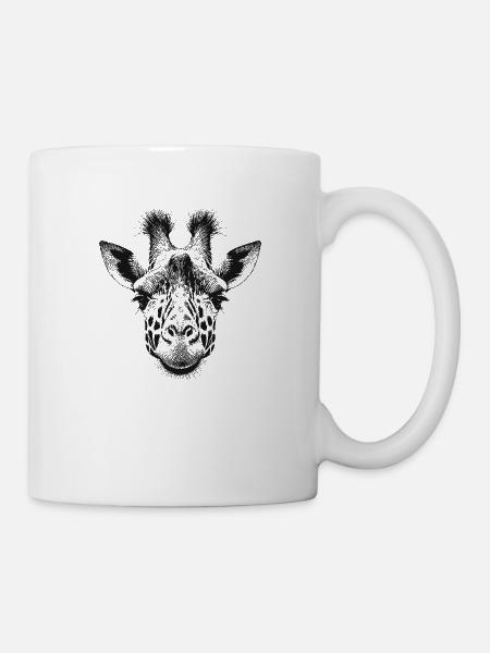 Giraffe - Kop/krus - hvid