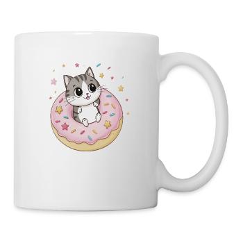 CAT IN THE DONUT - Mug - white - Right