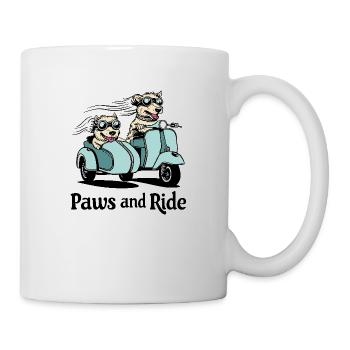 Pattes et balade - Mug blanc - blanc - Droite