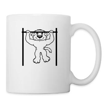 Chien Pull-ups Bar Muscles Gym Pull-Up Bar - Mug blanc - blanc - Droite