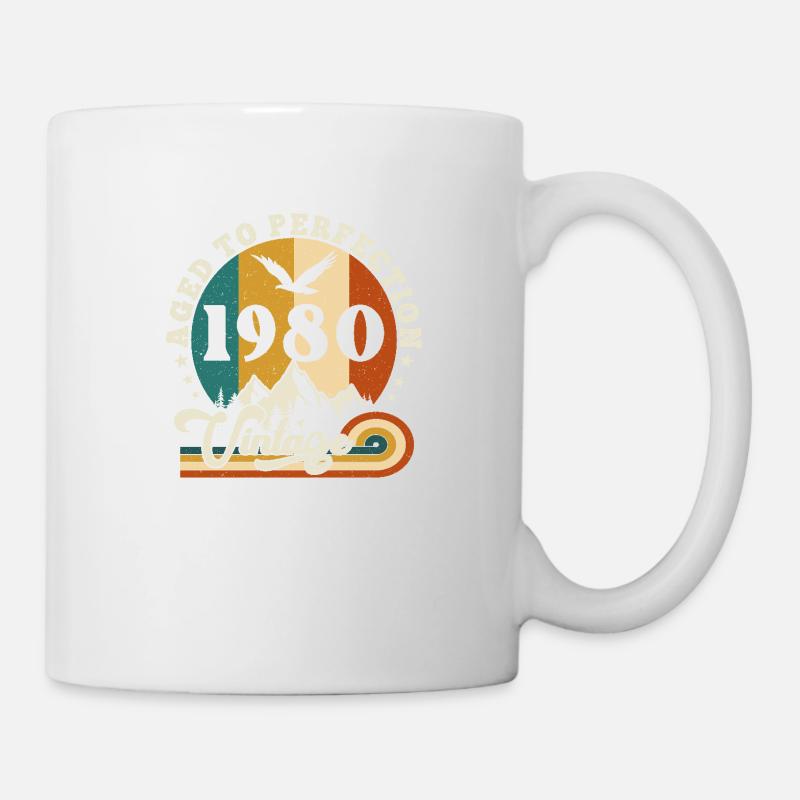 Vintage Birthday in 1981 - anniversaire 2025. - Mug blanc - blanc
