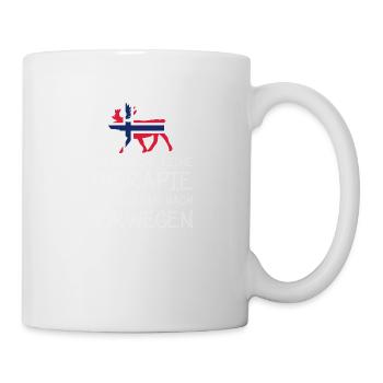 Ich brauche keine Therapie muss nur nach Norwegen - Tasse - Weiß - Rechts