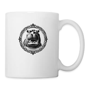 Nilpferd - Tasse - Weiß - Rechts