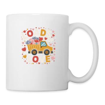 Truck heart Valentines Day - Mug - white - Right