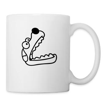 Dog Big Mouth Snout Hunger Looking Up - Mug - white - Right