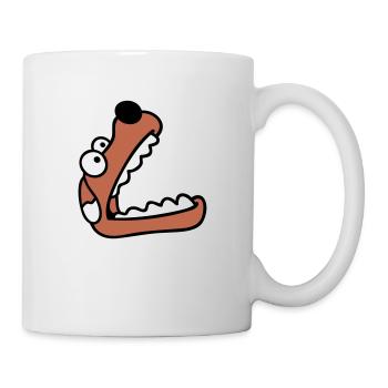 Dog Big Mouth Snout Hunger Looking Up - Mug - white - Right