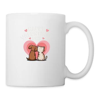 Valentin's Day Paw-ty - Mug blanc - blanc - Droite