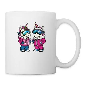 Ski d’équipe Licorne - Mug blanc - blanc - Droite