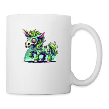 Zombie Einhorn, Zombiecorn, Einhorn, Horror - Tasse - Weiß - Rechts