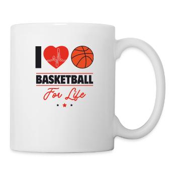 Ich liebe Basketball fürs Leben - Tasse - Weiß - Rechts