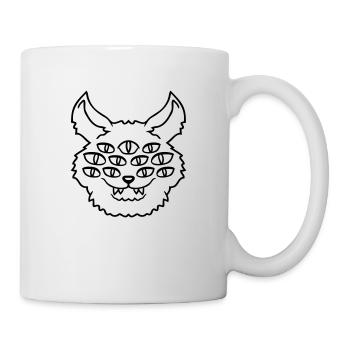 Cat Demon Many Eyes Devil Hell Evil Monster - Mug - white - Right