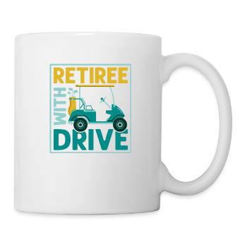 Retraité avec Drive Golfer Golf - Mug blanc - blanc - Droite