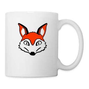 Renard Mauvais œil Dangereux Fou Animal sauvage - Mug blanc - blanc - Droite