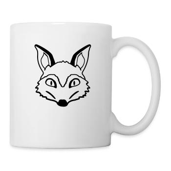 Renard Mauvais œil Dangereux Fou Animal sauvage - Mug blanc - blanc - Droite