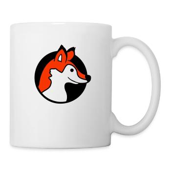 trou de renard roux renard sauvage animal peeps visage tête - Mug blanc - blanc - Droite