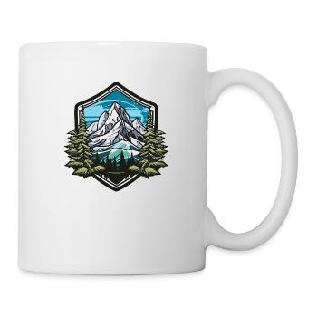 Mountains Winter Forest Peaks - Mug - white - Right