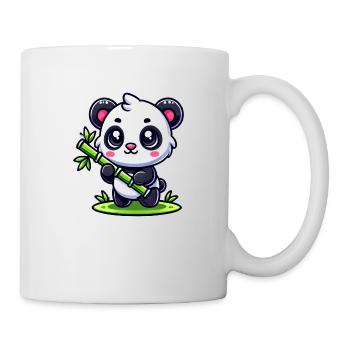 Panda mignon avec bambou - Mug blanc - blanc - Droite